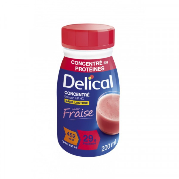 Delical, concentrated strawberry drink, 4 x 200ml