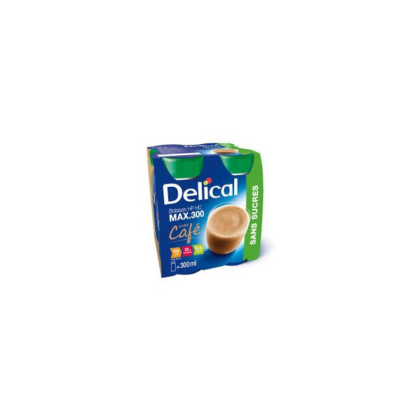 Delical drink without sugar, coffee, 4 x 300ml
