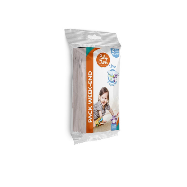 Babycharm diapers, weekend pack, size: 3/6kg mini, x5 nappies