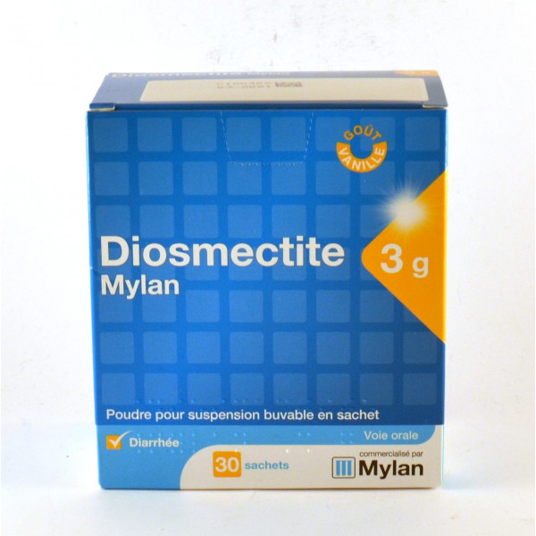Diosmectite Mylan 3g - Diarrhea - Drinkable Suspension - 30 sachets
