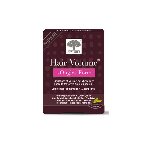 Hair Volume - Ongles Forts - Croissance Et Volumes Des Cheveux - Compléments Alimentaires - 60 comprimés