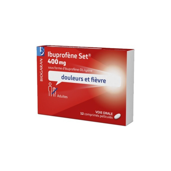 Ibuprofen Set 400 mg - Adults and children over 20 kg - 12 tablets