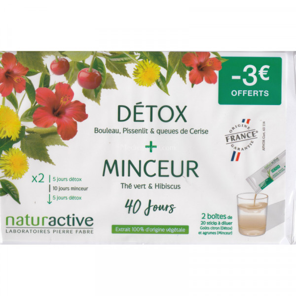 Detox Cure Fluid + Slimming Stick - Naturactive - 40 days of treatment  Naturactive