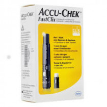 Lancing device + Cartridge of 6 Lancets - Blood glucose monitoring - Accu-Chek FASTCLIX