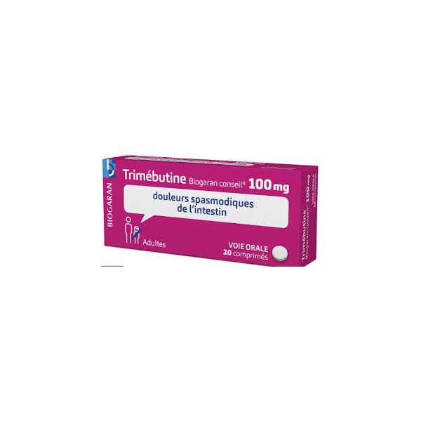 Trimebutine 100mg Biogaran Council 20 tablets, Spasmodic Intestinal Pain, Biliary Tract