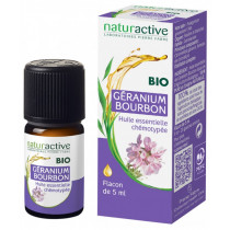 Organic Geranium Bourbon Essential Oil, Naturactive, 5 ml