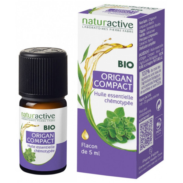 Compact Organic Oregano Essential Oil, Naturactive, 5 ml