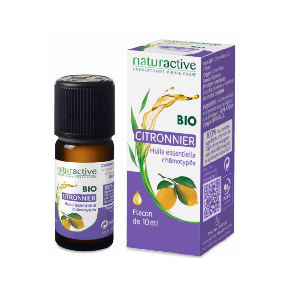 Organic Lemon Tree Essential Oil, Naturactive, 10 ml