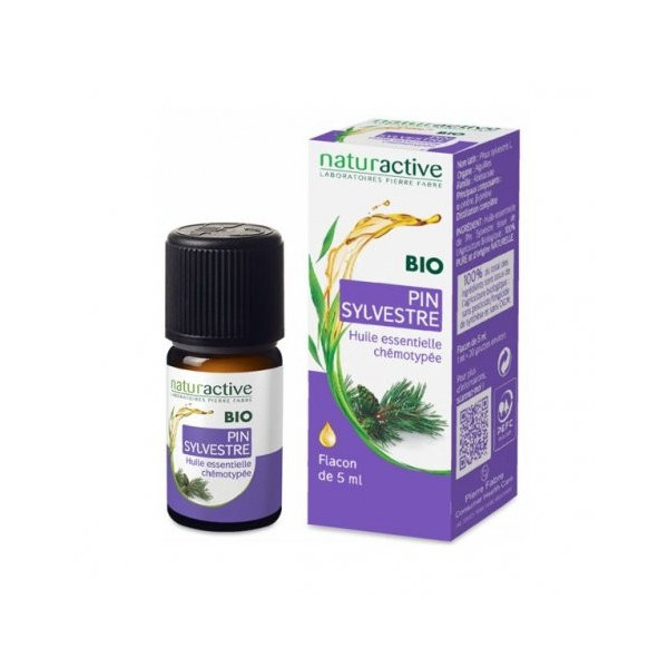 Organic Sylvester Pine Essential Oil, Naturactive, 5 ml