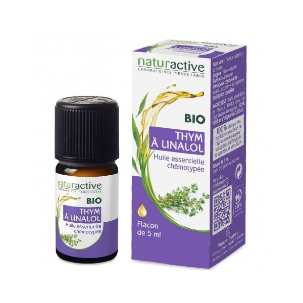 Organic Thyme Linalool Essential Oil, Naturactive, 5 ml