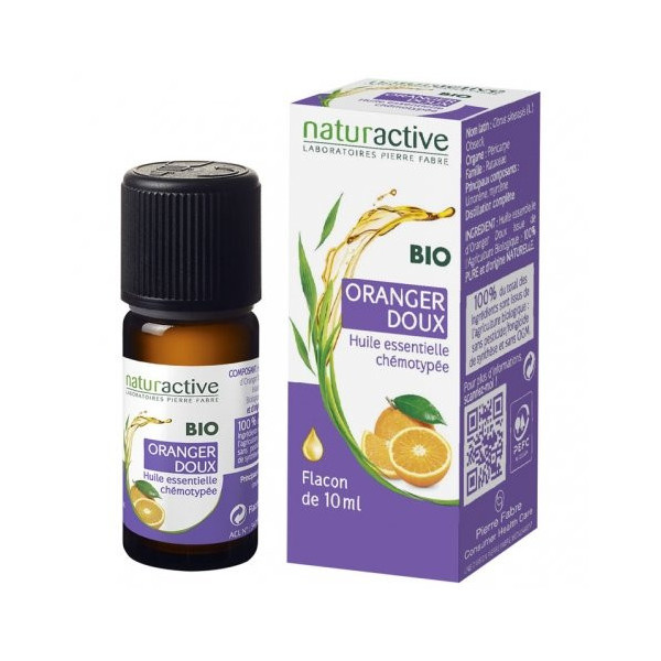 Organic Sweet Orange Essential Oil, Naturactive, 10 ml
