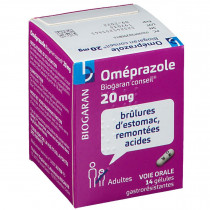 Omeprazole 20 mg - Brûlures D'Estomac - Biogaran Conseil - 14 gélules gastro-résistante