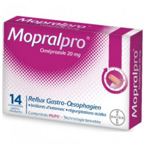 Mopralpro Oméprazole 20mg, Reflux Gastro-oesophagien Brûlures d'Estomac, 14 Comprimés MUPS