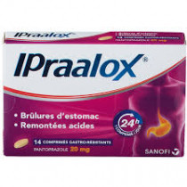 Ipraalox Pantoprazole 20 mg Brûlures d'Estomac, Boite De 14 Comprimés Gastro-Résistants