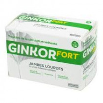 Ginkor Fort, Circulation Veineuse, Hémorroides, 60 Gélules Troxerutine/Ginkolides/Heptaminoles