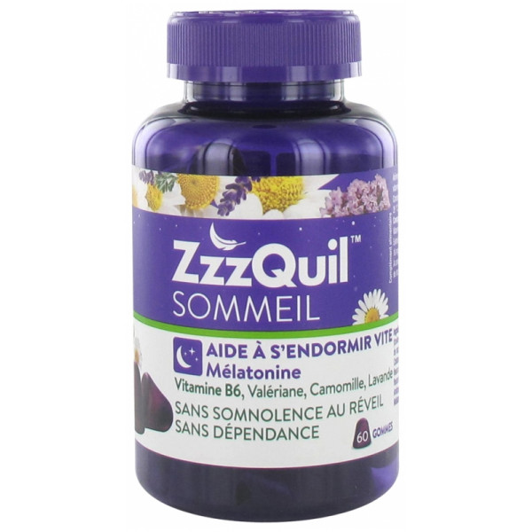 ZzzQuil Sommeil - Mélatonine - 60 Gommes