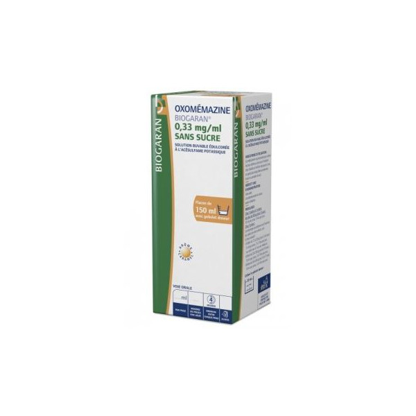 Oxomemazine Dry Cough Syrup + Measuring Cup - 150ml Biogaran - Toplexil