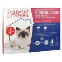 Fiprokil Duo - Chats de 1 à 6  kg - Clément Thékan - 4 Pipettes