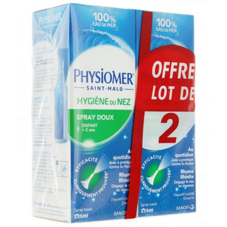 Nasal Sea Water Spray, Children & Adult,s Physiomer, 2x135 ml pack ...