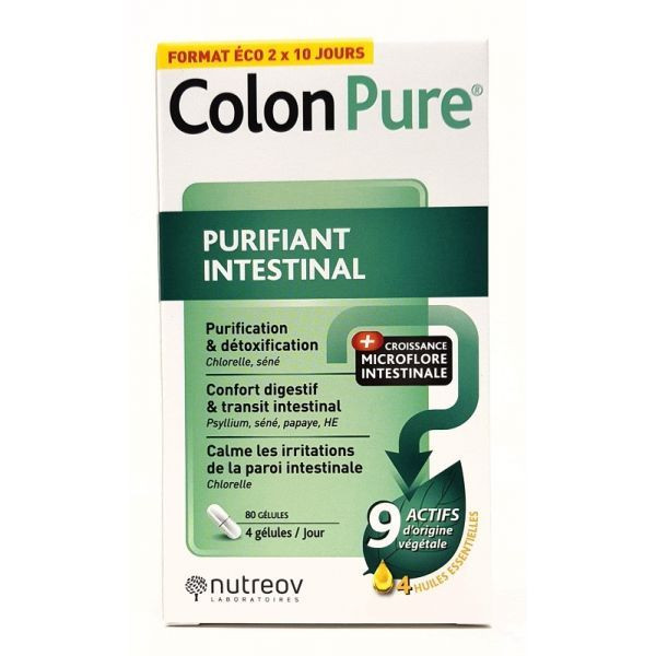 Colon Pure Purifiant Intestinal - Format Eco 2 X 10 Jours - Nutreov