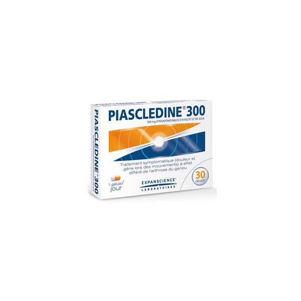 Piascledine 300 - Traitement symptomatique de l'Arthrose - Huiles d'Avocat et de Soja - 30 Gélules