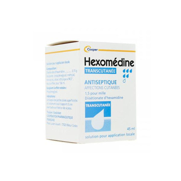 Hexomedine Transcutanée - Solution pour Application Locale - 45 ml