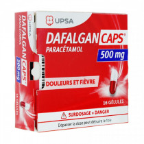 DafalganCaps 500 mg Paracétamol Douleurs et Fièvre, 16 Gélules