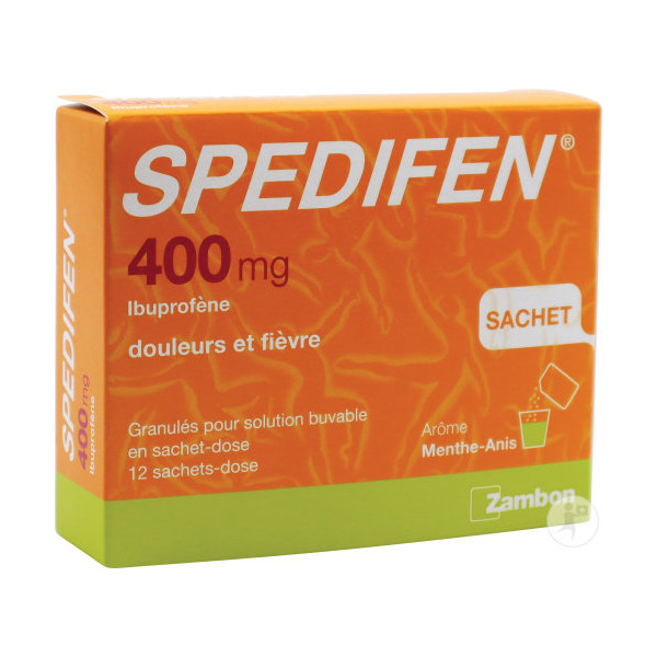 Spedifen 400mg, Douleurs Dentaires, 12 Sachets Doses, Ibuprofène
