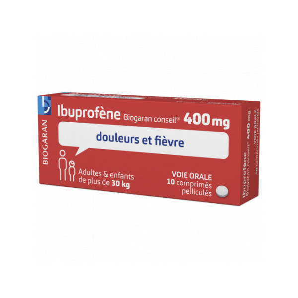 Ibuprofen Biogaran Conseil 400 mg- 10 Comprimés Pelliculés