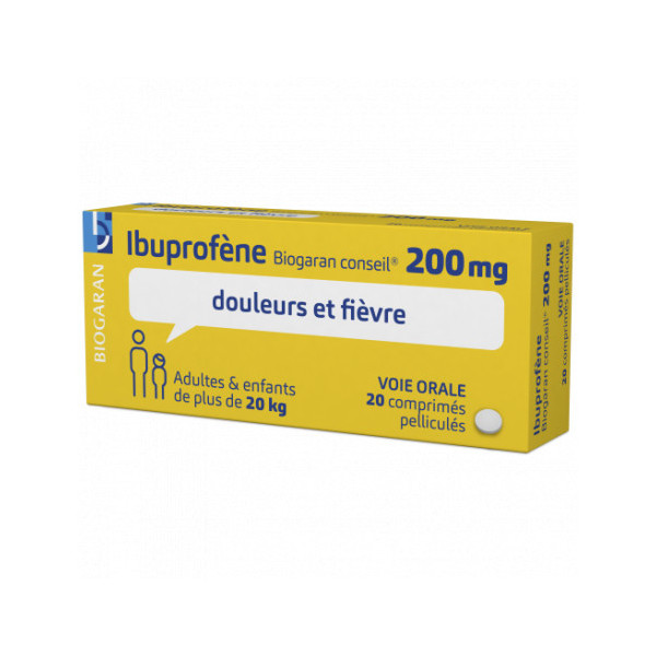 Ibuprofène 200 mg Biogaran Conseil - 20 Comprimés Pelliculés