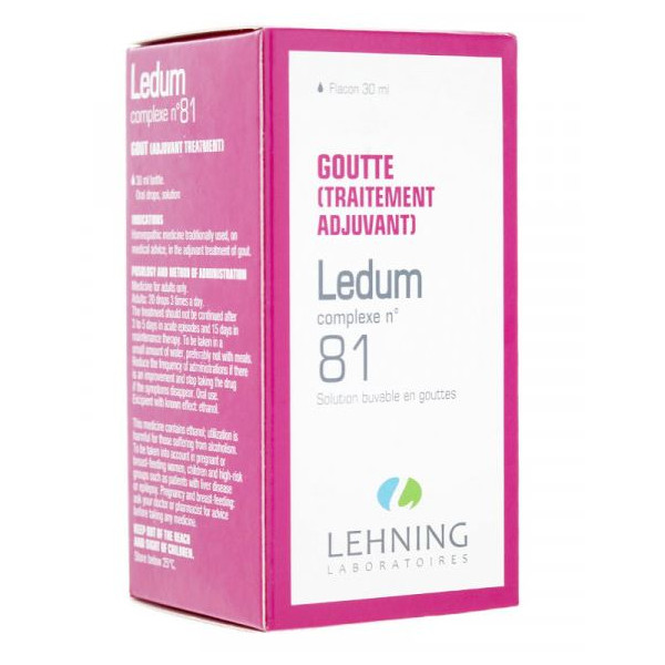 Ledum - Complexe N°81 - Affections Rhumatismales - Lehning - 30 ml