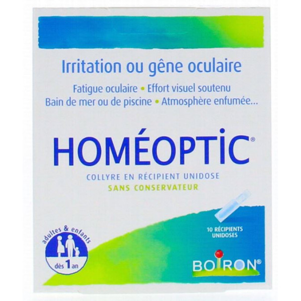 Homeoptic - Eye Drops Irritations - Boiron - 10 Single-Dose Containers