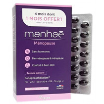 Manhae - Trouble de la Ménopause - Nutrisanté -120 Capsules 4 mois dont 1 mois offert