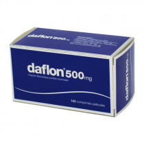 Daflon 500 mg, Fraction flavonoique purifiée, Circulation Veineuse & Crise Hémorroïdaire, 120 Comprimés