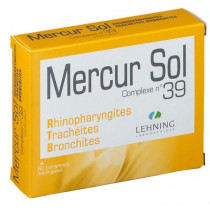Mercur Sol - Complexe N°39 - Bronchites, Trachéites - Lehning - 60 Comprimés