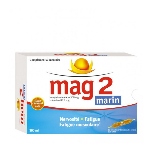 Mag 2 Marin - 300 mg De Magnésium - Ampoules, Boite de 30