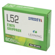 L52 - Flu symptoms - From 30 months - Lehning - 60 Orodispersible tablets