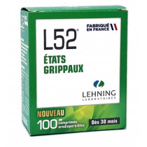 L52 - Etats Grippaux - Dès 30 mois - Lehning - Comprimés orodispersibles