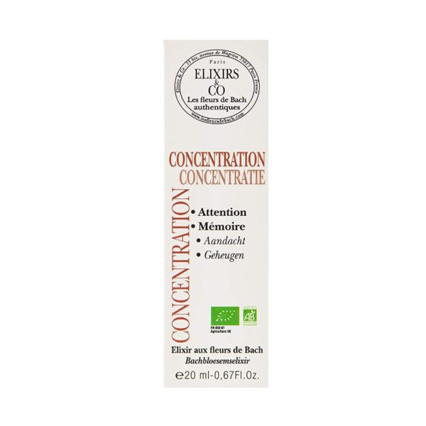 Bach Flower Remedies Concentration - Elixirs & Co - 20mL