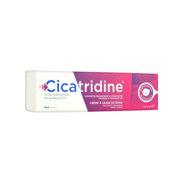 Crème Réparatrice & Hydratante - Acide Hyaluronique - Cicatridine - 30g