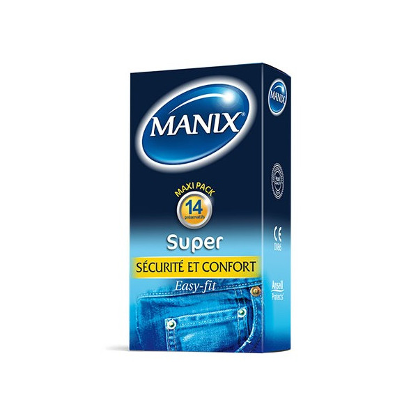 Super Sécurité et Confort - Préservatifs Easy Fit - Manix - Maxi Pack de 14