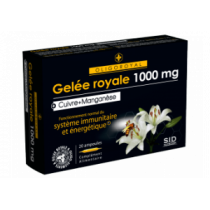 Gelée Rroyale - 1000mg - Cuivre Manganèse - Oligoroyal - S.I.D. Nutrition - 20 Ampoules de 10ml