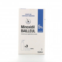 Minoxidil Bailleul 5 %, Chute de cheveux Homme