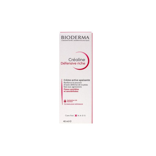 Active Soothing Cream - Créaline Défensive Riche - Sensitive and Sensitized Skin - Bioderma - 40ml
