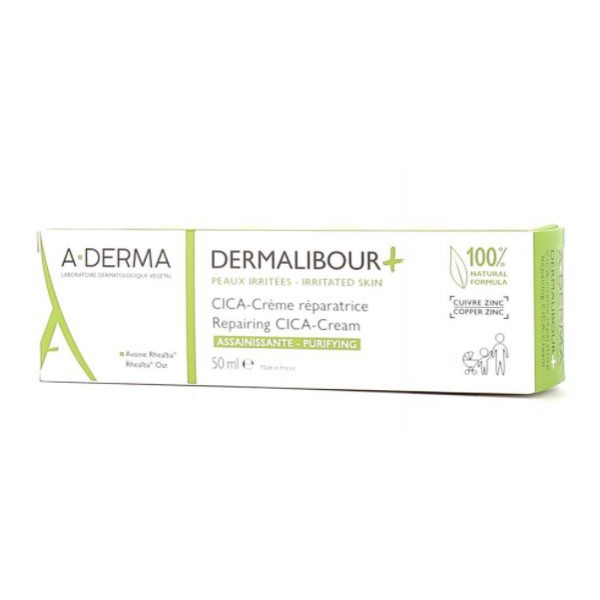 CICA-Reparative Cream - Dermalibour + - Irritated Skin - A-Derma - 50ml
