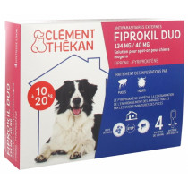 Antiparasitaires Externes - Fiprokil Duo - Chiens de 10 à 20 kg - Clément Thékan - 4 Pipettes de 1.34 ml