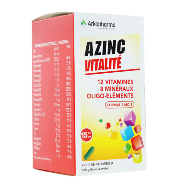 Azinc - Vitality - Vitamin D - 60 Capsules