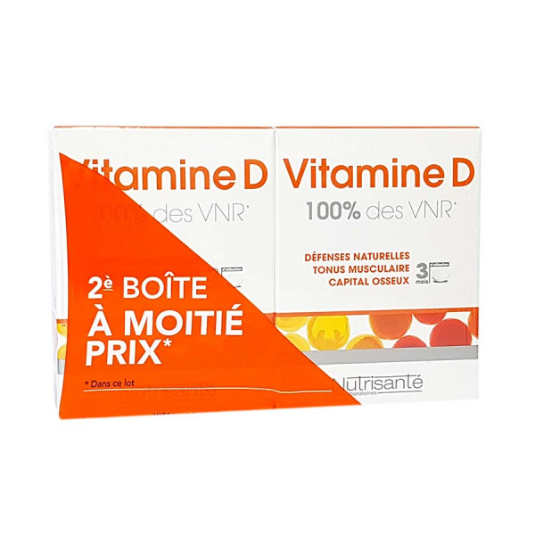 Vitamin D 5µg Nutrisanté, 90 Capsules (3 Months) pack of 2