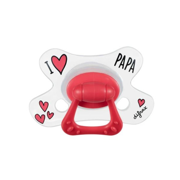 Natural Pacifier - I Love Papa - Difrax - + 12 Months