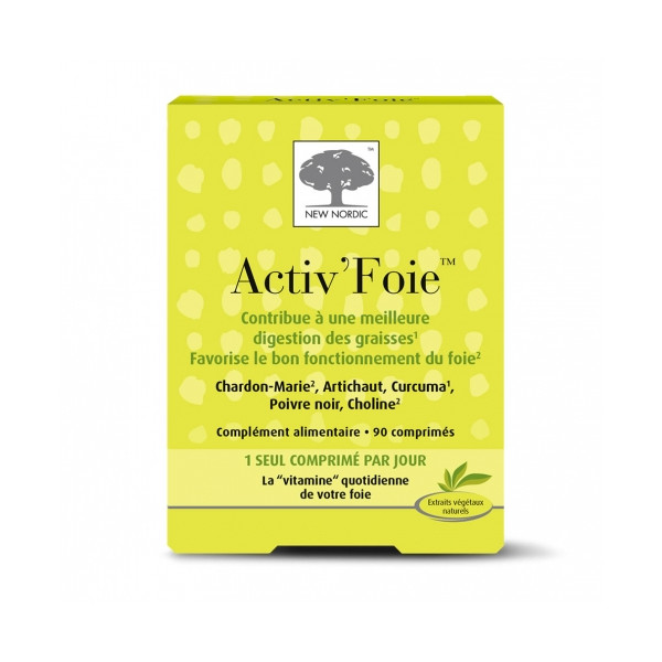 Activ'Foie Digestion Des Graisses Et Activation foie, Boite De 90 Comprimés